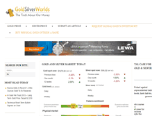 Tablet Screenshot of goldsilverworlds.com